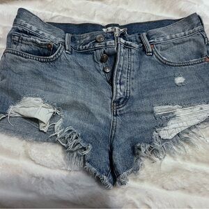 Free people we the free distressed Jean shorts